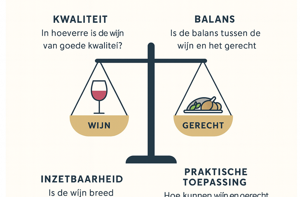 Technisch beoordelen van wijn-spijs